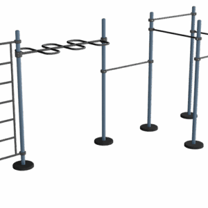 MB 7.60/12 Combined Horizontal Ladder, Wall And Uneven Pull Up