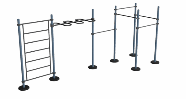 MB 7.60/12 Combined Horizontal Ladder, Wall And Uneven Pull Up